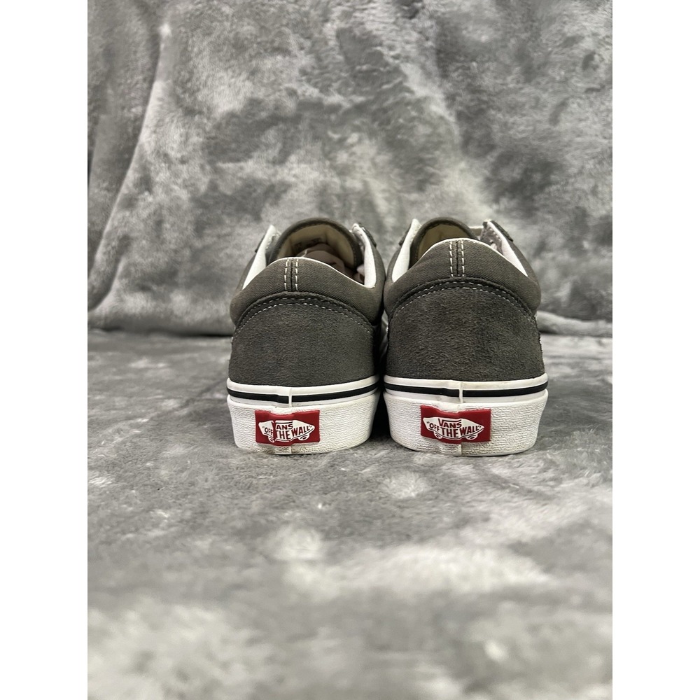 VANS Old Skool Gray/White Canvas Lace-Up Sneakers Round Toe Men's US 7.5 - Picture 4 of 9